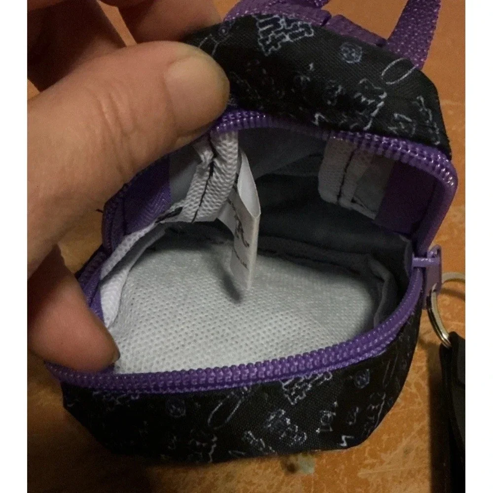 Fuggler Monster Mini Backpack Black Purple Blue with Handle & Zipper Closure